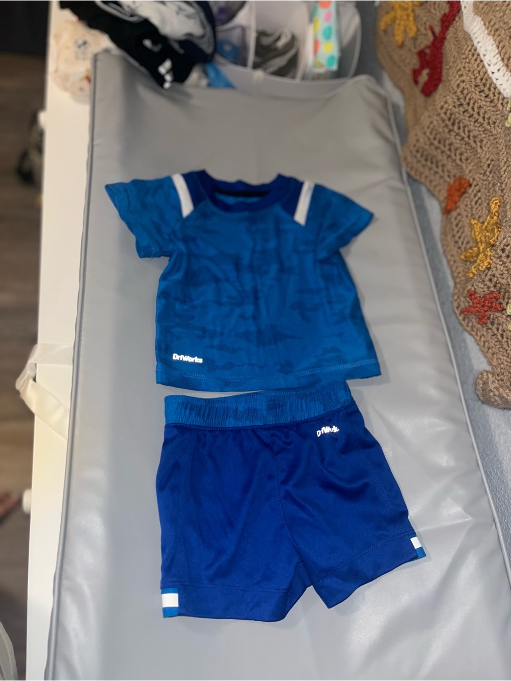 Blue Infant Two-Piece Athletic Set
